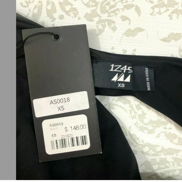 LF 1Z45 Black Cutout Bathing Suit Black High Thigh - Picture 5 of 5